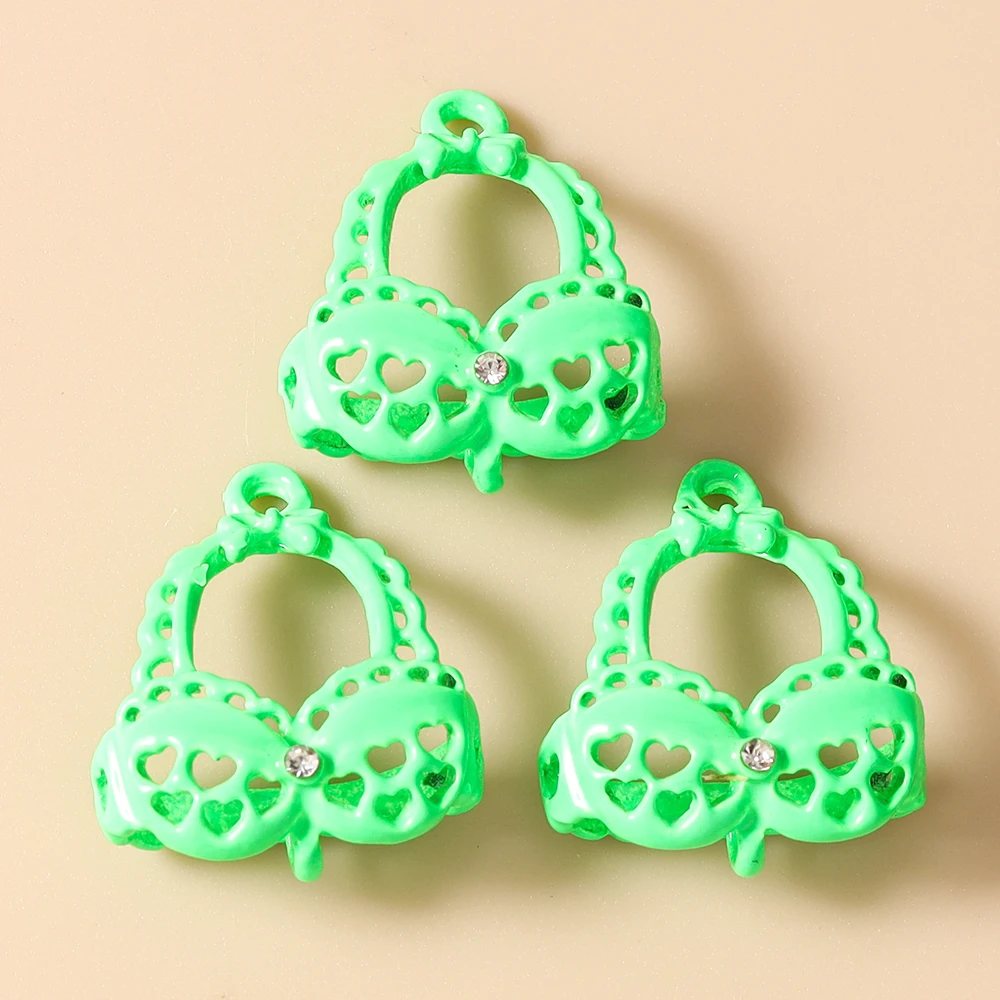 Leslie 5 Stück Neonfarbene Sommer-Strand Sexy Bikini Anhänger für DIY Ohrringe Halsketten Handgemachter Schmuckherstellung – Detail 13