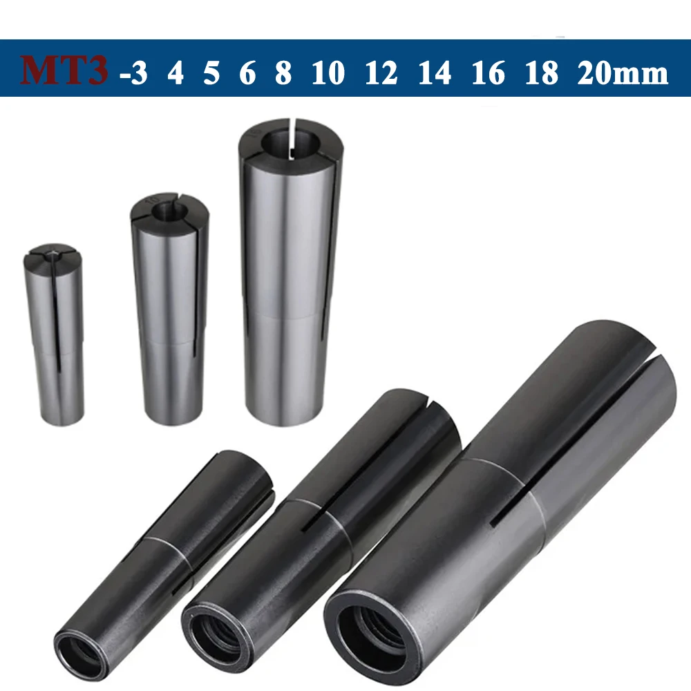 1PCS MT2 MT3 MT4 collet chuck D3 4 5 6 8 10 12 14 16 18 20mm morse taper cone spring collet thread M10 M12 M16 clamp tool