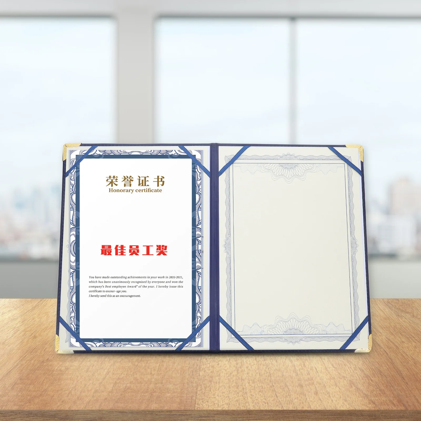 

Blank A3 Certificate Cover PU Graduation Diploma Document Holder Award Presentation Folder Protector Award Cover