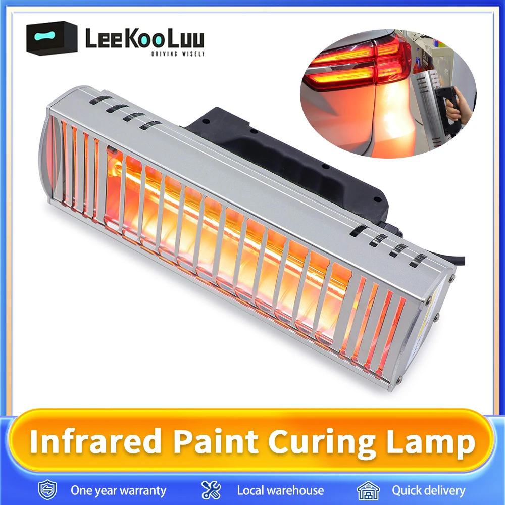 Leekooluu-Lampe de polymérisation infrarouge portable, lampe de cuisson de peinture, lampe de séchage infrarouge à ondes courtes, kit de réparation de carrosserie automatique, séchoir à peinture,