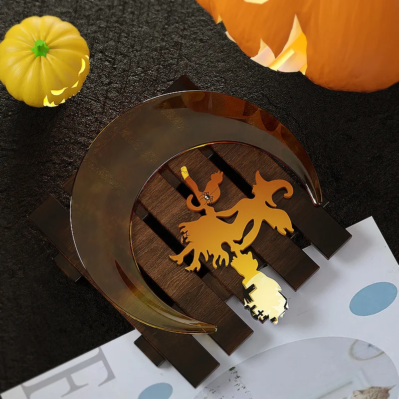 

Halloween Witch Broom Moon Wall Decor Mold Epoxy Ornament Mold Resin Casting Pendant Mold Suitable for Diy Crafts