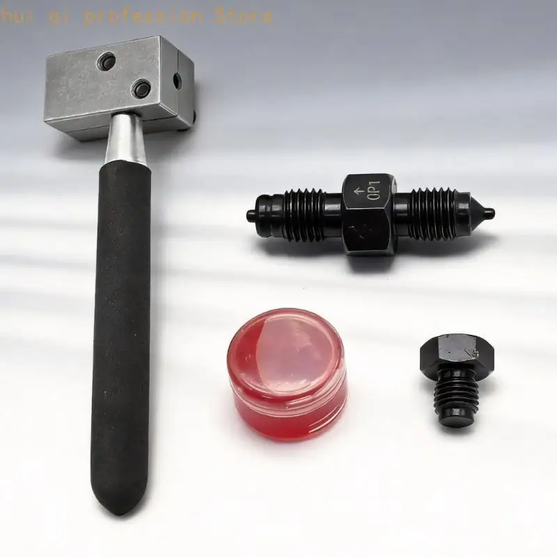 Brake Pipe Repair and Flaring Tool Set with Manual Metal Construction Grip and Organized Working Parts for Daily Service Tasks