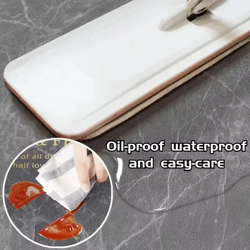 Kitchen Carpet Home Decoration Brown Dirt Resistant Non-slip PVC Floor Mat Waterproof Leather Mats Bathroom Balcony Outdoor Rug