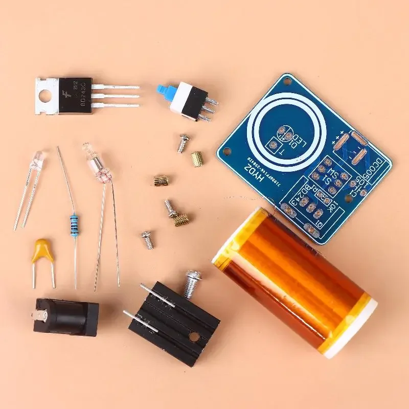 1Pcs Mini Coil Kit DIY Welding Kit Hand Soldering Practice Set Electronics Project Kit Air Lighting Magic Props