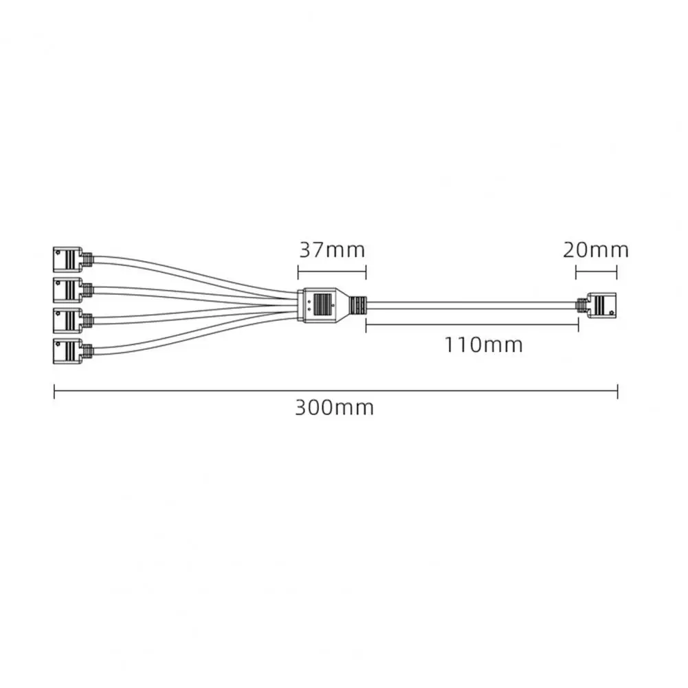 Excellent Motherboard Adapter Cable Good Electrical Conductivity Motherboard Splitter Cable White Black Port Extension