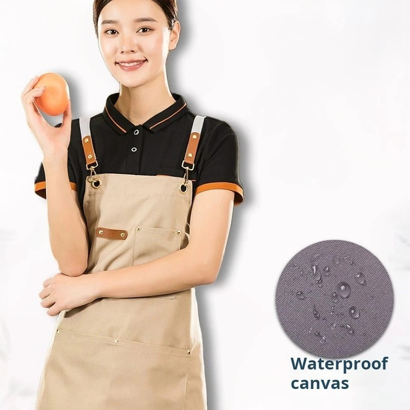 

Apron Kitchen Man Uniform For Waiter Chef In Restaurant Hotel Cafe Supermarket Black Long Fartuch Kuchenny Women Workwear