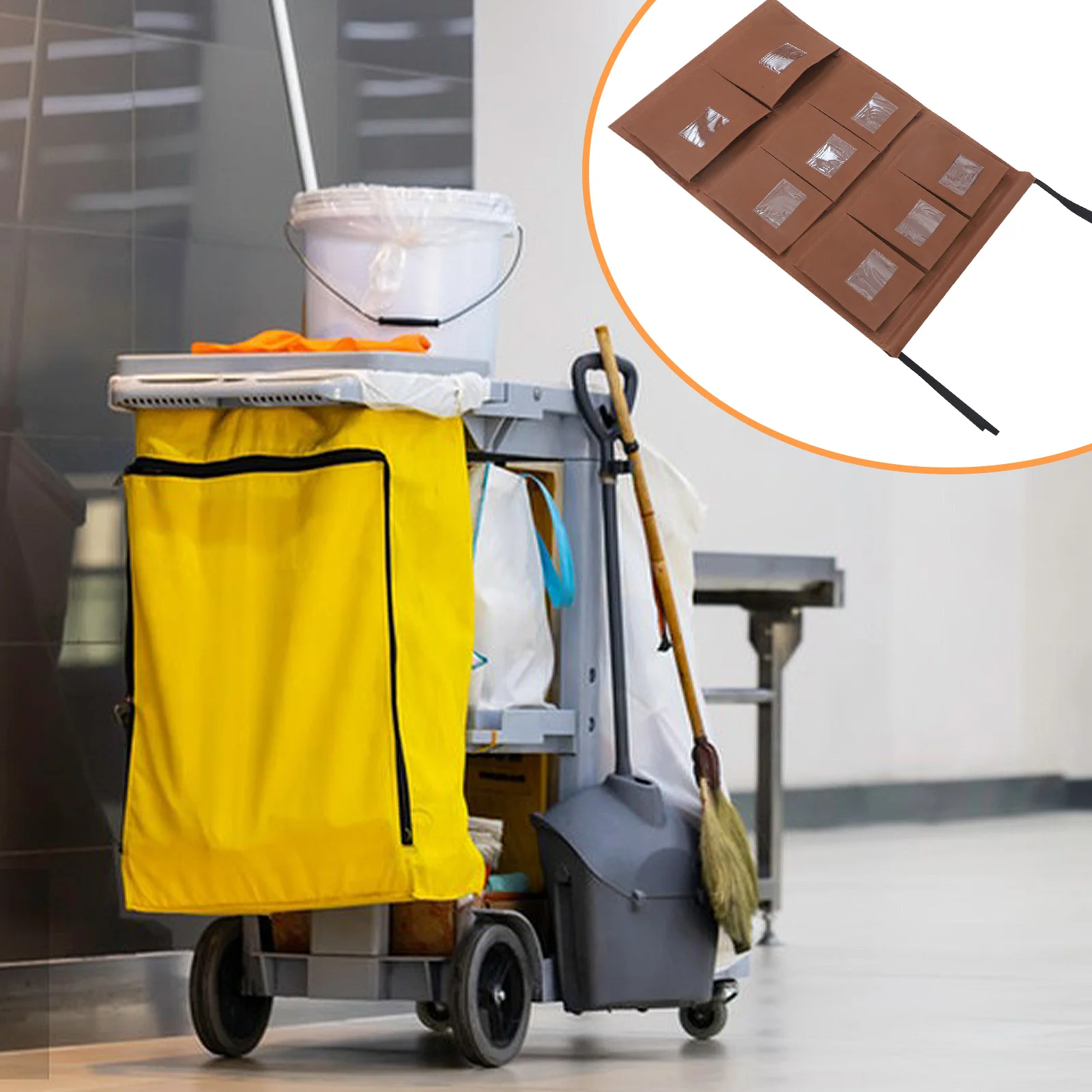 

Linen Storage Bag Cleaning Organizer Supplies Cart for Housekeeping Shopping Travel