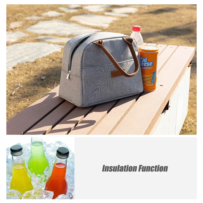 Portable Lunch Bags for Girls Waterproof Thermal Lunch Box Cooler Bag Tote Bento Pouch Insulation Lunch Bag Work Family Picnics