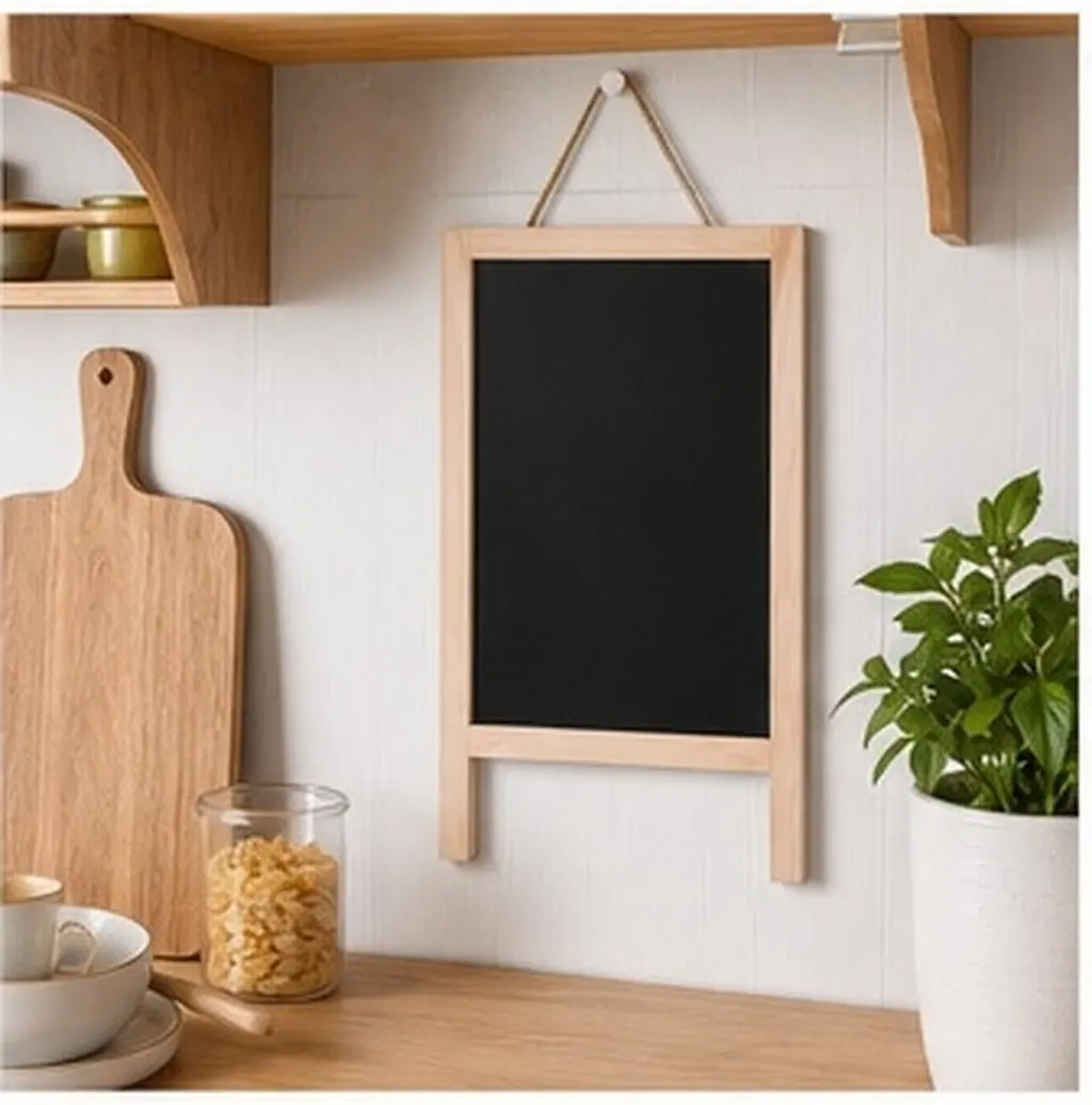 Double-Sided Mini Blackboard Hanging Chalkboard Signs Magnetic Rectangular Message Board Memo Wedding Table Number Decor