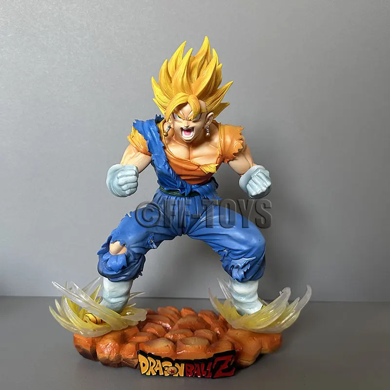 Anime Dragon Ball Vegetto Figure Vegetto SSJ Blue Action Figures 29cm PVC Collection Model Toys for Children Gifts