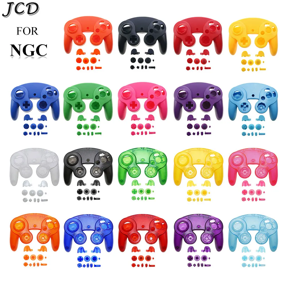 

JCD For NGC Gamecube Controller Housing Shell Handle Case With Buttons Kit Game Protective Cover Accessories