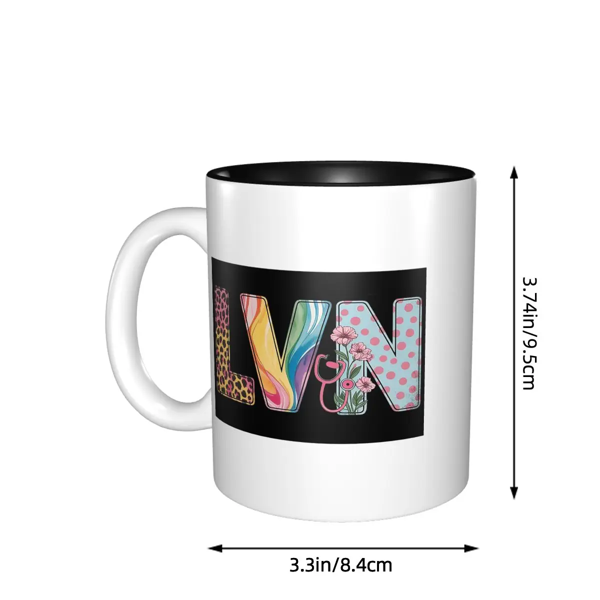 LVN Leopard Licensed Vocational Nurse LVN Nursing LVN Nurse Mug Ceramic Coffee Cups Tea Mugs Milk Cup Drinkware Gifts for Friend