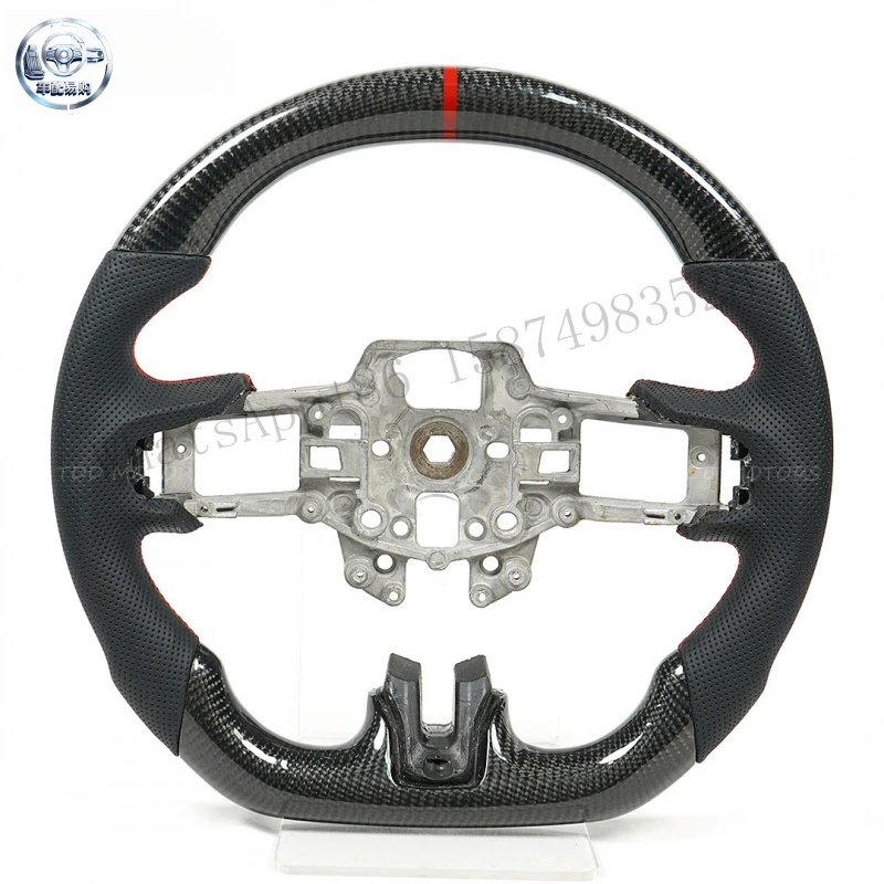 Suitable for Mustang 2018 2019 2020 2021 2022 GT350 carbon fiber LED custom steering wheel