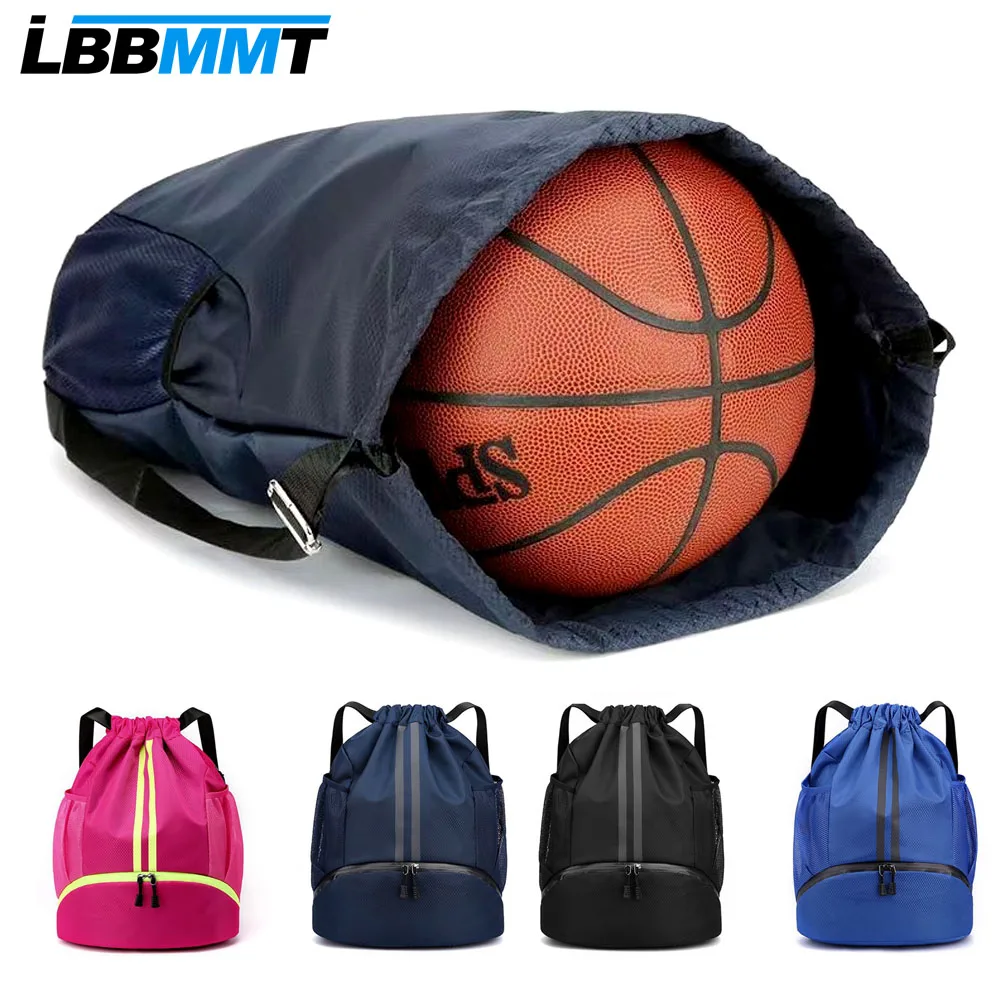 Sports Drawstring Backpack - Water Resistant String Bag with Side Mesh Pockets Shoe Compartment Gym pack for Women & Men