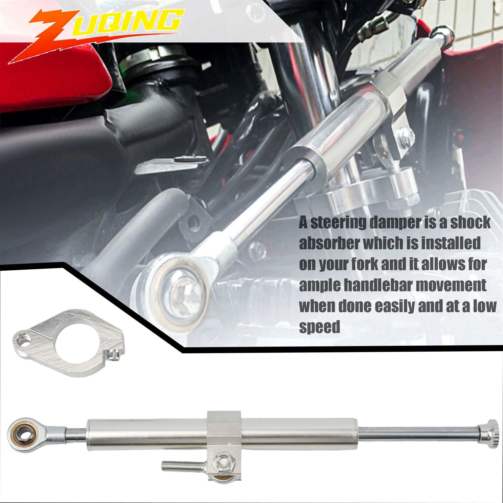 

330mm Universal Motorcycle Direction Damper Stabilizer CNC Aluminum Alloy Shock Absorber Enduro Motocross Supermoto Accessories