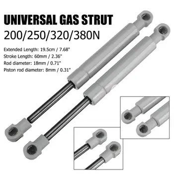 2 uds 200-380N 195mm 8mm barras de puntal de Gas para coche capó de resorte de Gas varilla de soporte elevador de choque para RV cama ventana autobuses caravanas