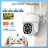 ANSVICAM 5MP Wifi PTZ Camera Outdoor 10X Zoom Security IP Camera Color Night Vision Two-way Audio Human Motion Detection Tuya