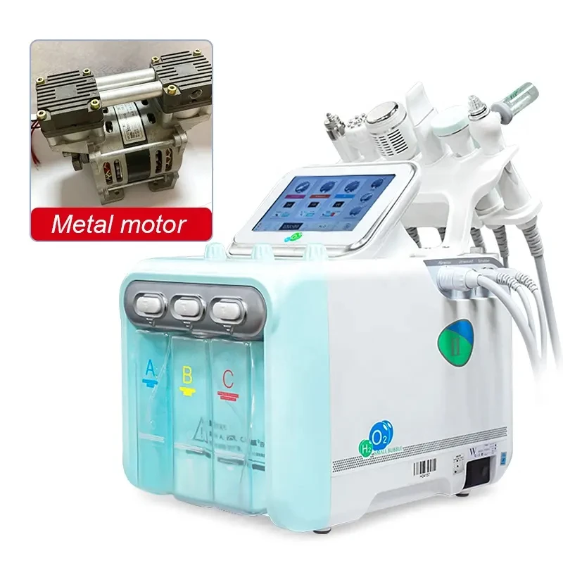 

Hot sell 6 in 1 h2o2 facial machine Deep clean or Dermabrasion Nourishes the face experience