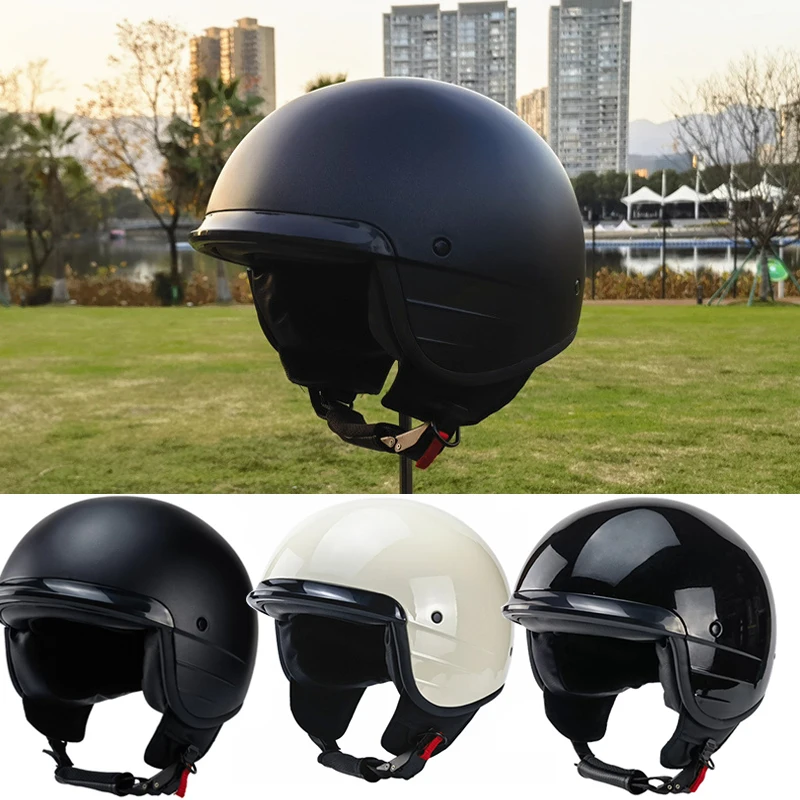 

Vintage Motorcycle Open Face Helmet Japan Technology Fiberglass Scooter Motorbike Riding Jet Casque Moto Casco.