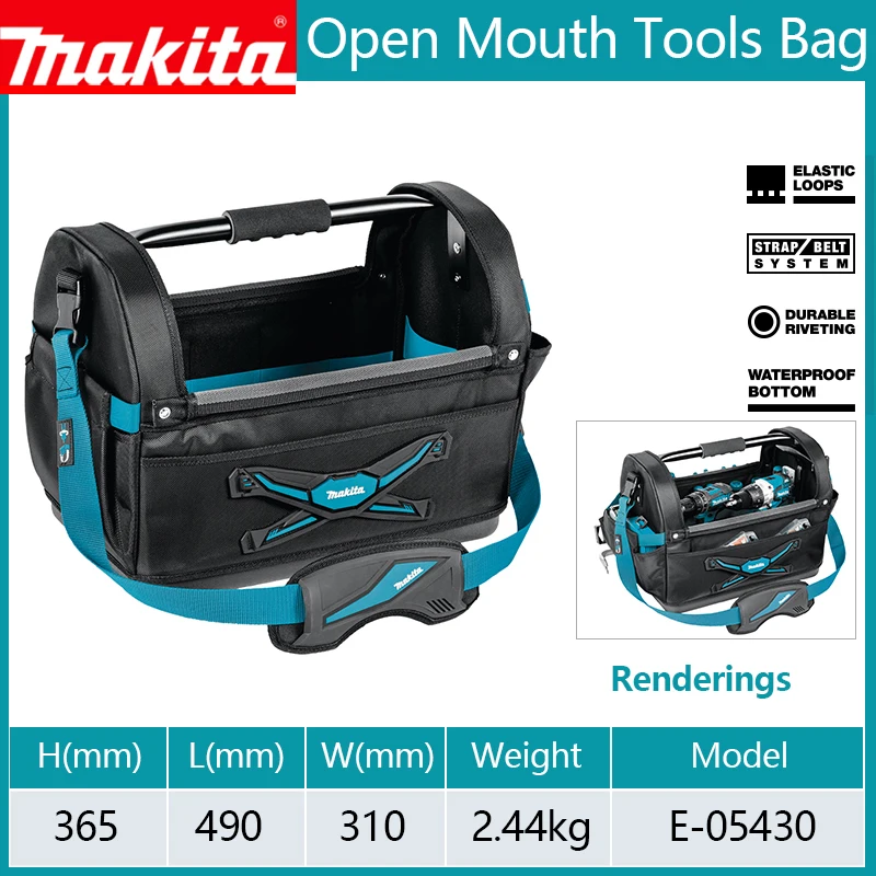 Makita Original Portable Tools Bag Multi-Functional Electrician Woodworker Repair Thickened Storage Bag Wear-Resistant Toolkit