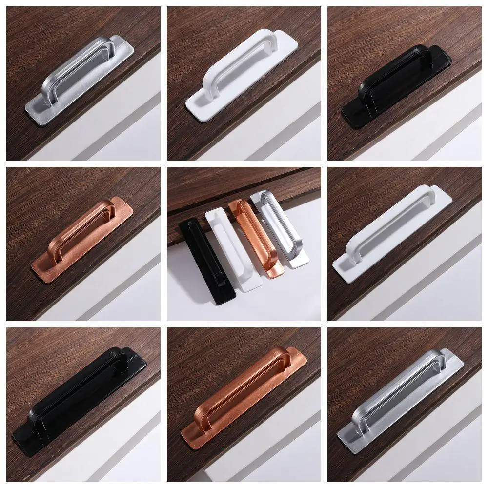 Minimalist Knobs Door Handle No punching Surface Mounted Door Pull Self-adhesive Push-pull Cabinet Handle Window