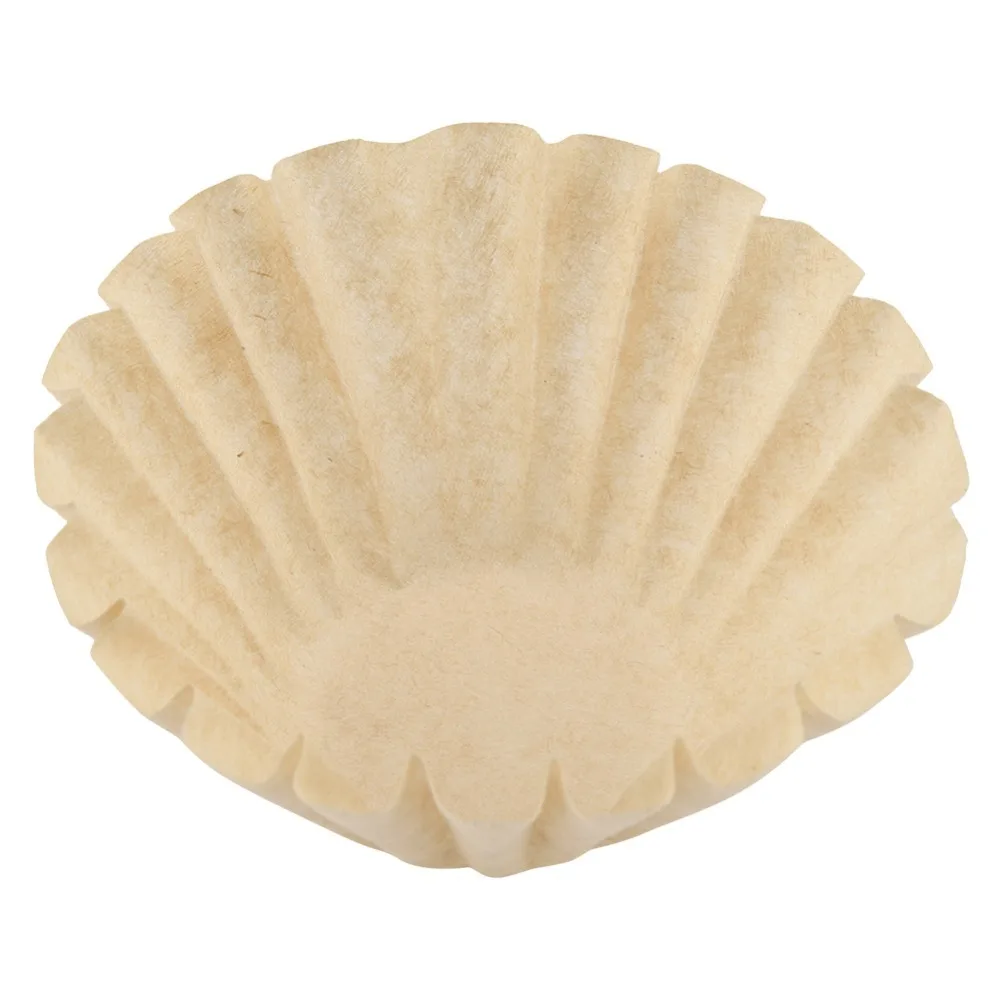 50pcs set Unbleached Disposable Coffee Filters 1-2 Cup Size 2-4 Cup Size Wood Fiber Coffee Filters Replacement Design