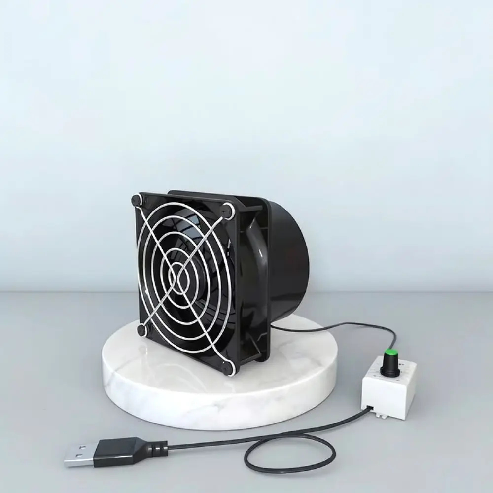 Home Ventilation Blower USB Exhaust Fan Kitchen Adjustable Speed Duct Extractor Powerful Air Circulation Cooling Device Unit