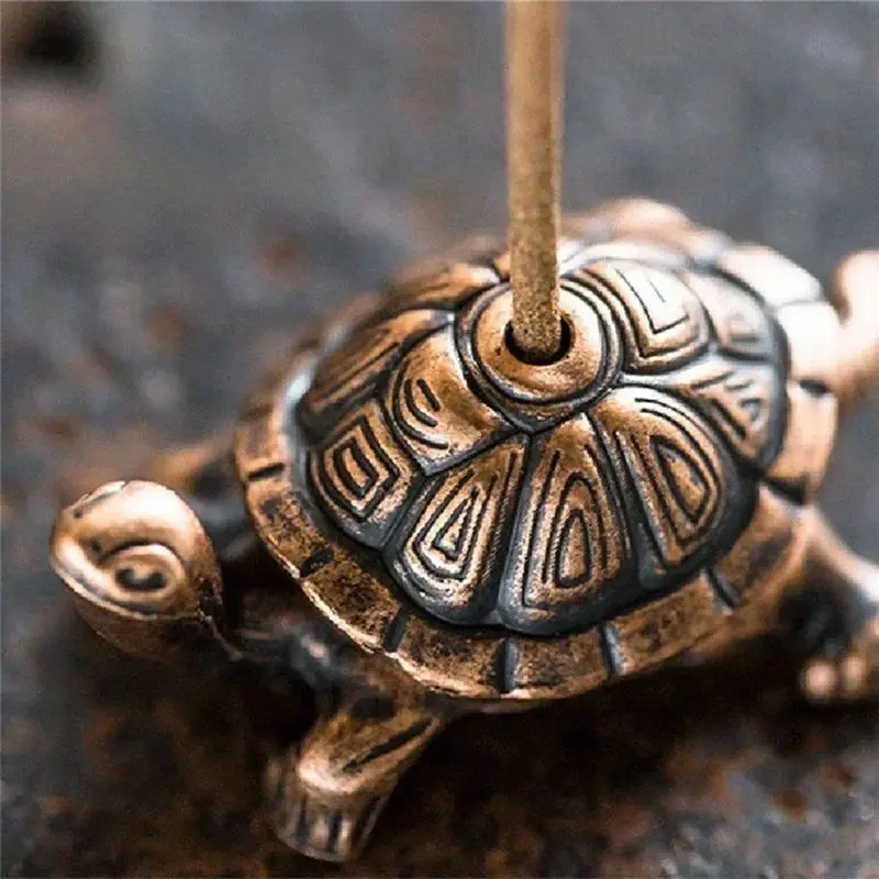 B84B 6Pcs Mini Turtle Incense Holder, Cute Animal Incense Stick Holder, Zinc Alloy Home Decor for Meditation Yoga
