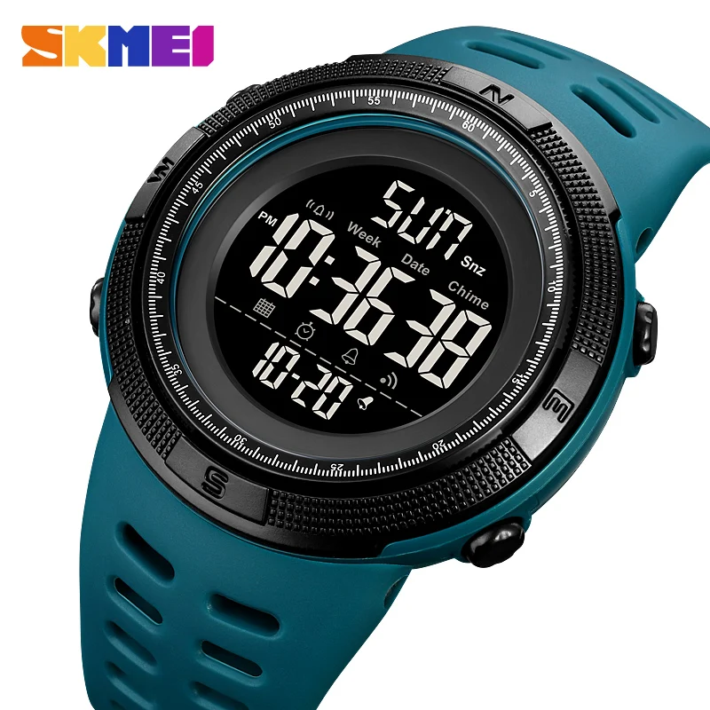 SKMEI Fashion Back Light Display Digital Countdown Sport Men Watches Casual Waterproof Calendar Stopwatch Alarm Wristwatch Clock