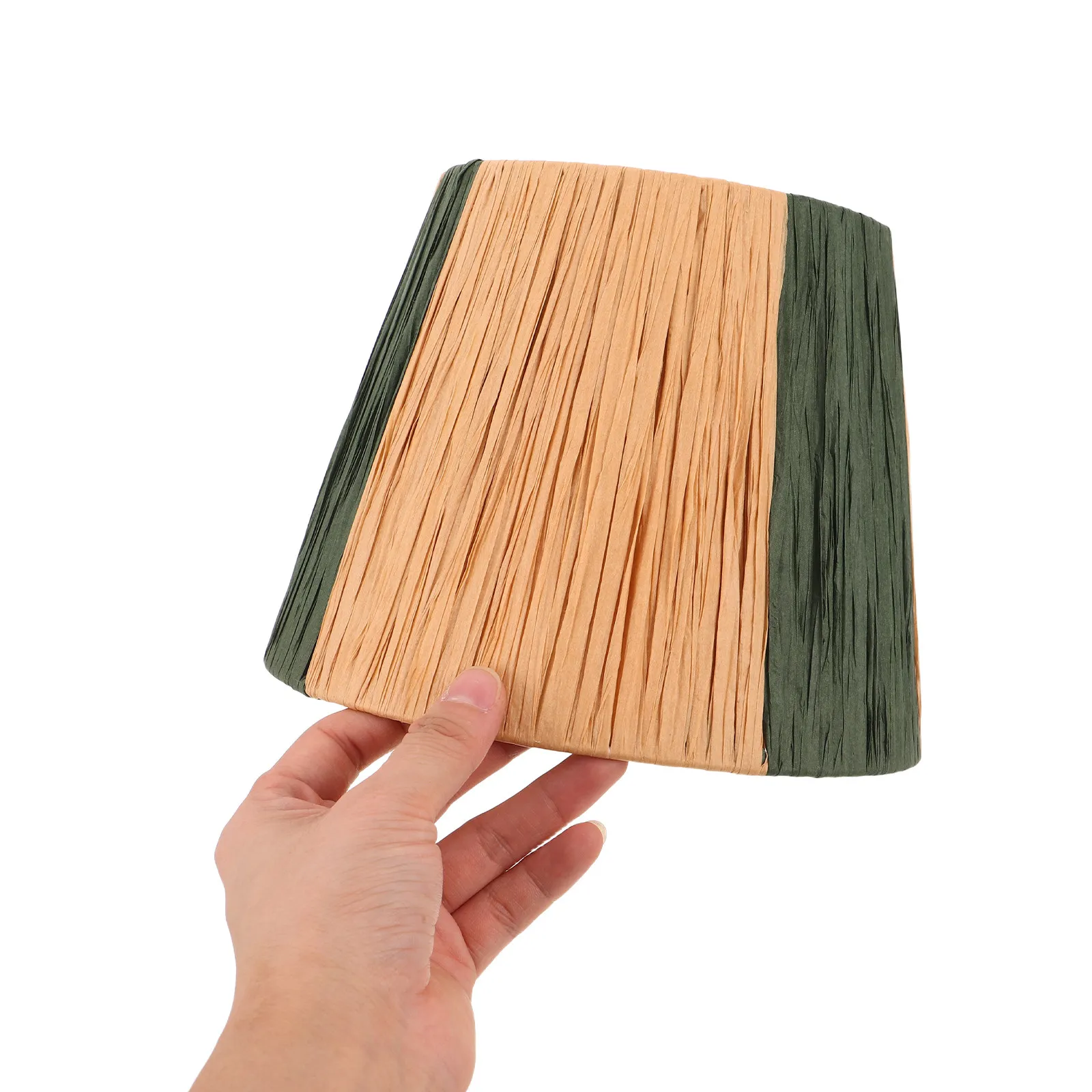 Woven Paper Rope Lampshade Handmade Boho Style Romantic Pendant Light Cover for Home Coffee Shop 7.9x5.9x5.1 Inches Rustic