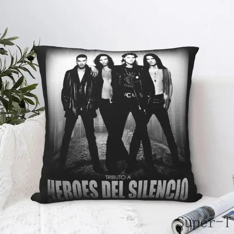 Heroes Del Silence Pillow Cover Music Band Polyester Pillow Case Cushion Cover Retro Pillowcases For Wedding Party Home Decor