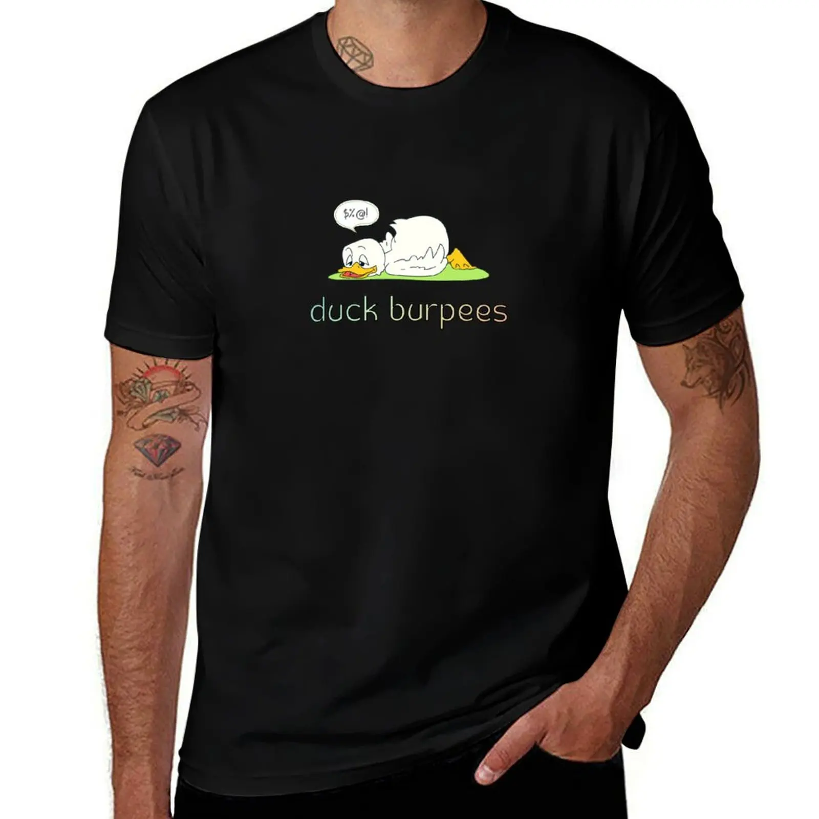 Duck Burpees T-Shirt Plus Size Summer Casual T-Shirt