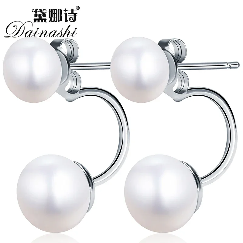 

New Fashion jewelry double pearl earings brincos candy color earrings for women pendientes trendy stud earrings Hot Earrings