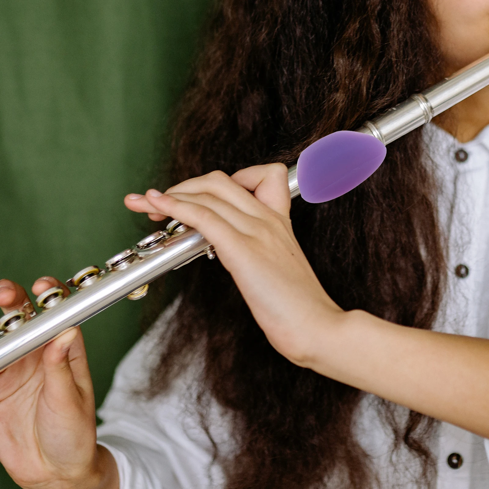 

2Pcs Flute Finger Rest Cover Ergonomic Non Slip Comfortable Musical Instruments Kids H Protector Flexible Silicone