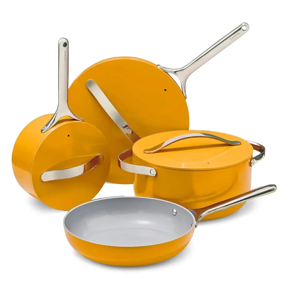 

Nonsti Ceramic Cookware Set (12 Piece) Pots, Pans, Lids And Kitchen Storage - Oven Safe & Compatible With All Stovetops -