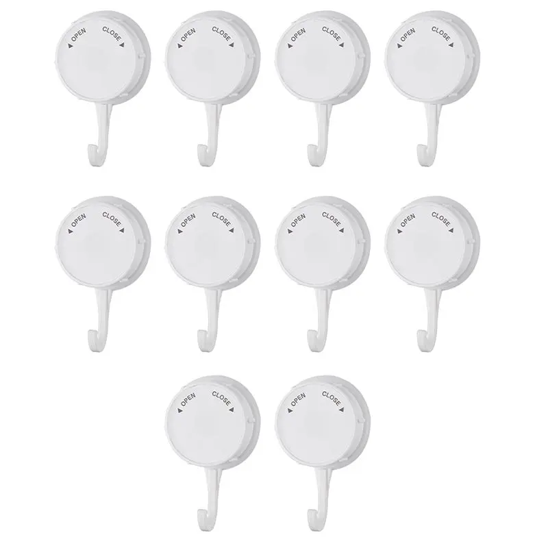 Vacuum Suction Hooks-Strong For Easy Storage And Organization 10Pcs Shower Suction Hooks-N37R