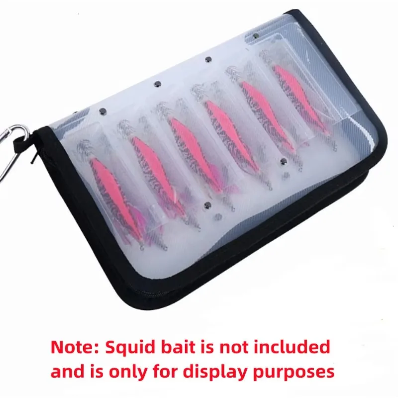 1pc Portable Squid Jig Hook Bag Double Sided Octopus Hook Storage Box Fishing Hard Lure Protective Cover Sea Tool