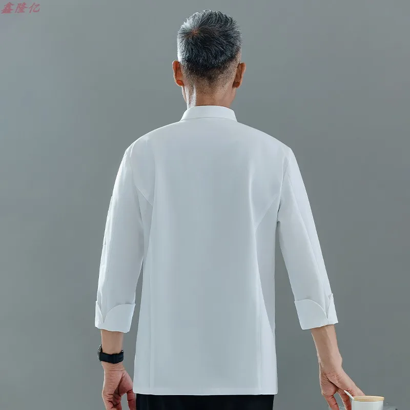 Catering Ristorante Cucina Uniforme da lavoro Manica lunga Ristorante occidentale Cake Shop Cameriere Autunno Uniforme da chef bianca