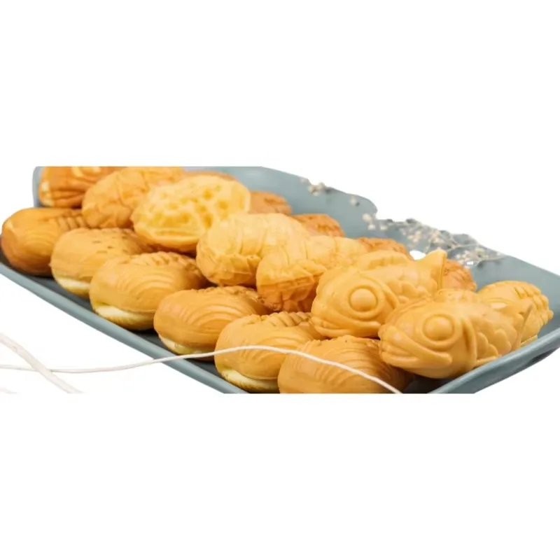 Automatic Hamburger Cake Doughnut Maker Walnut Waffle Filling Grouting Forming Machine for Snack Shops And Kitchen Equipment