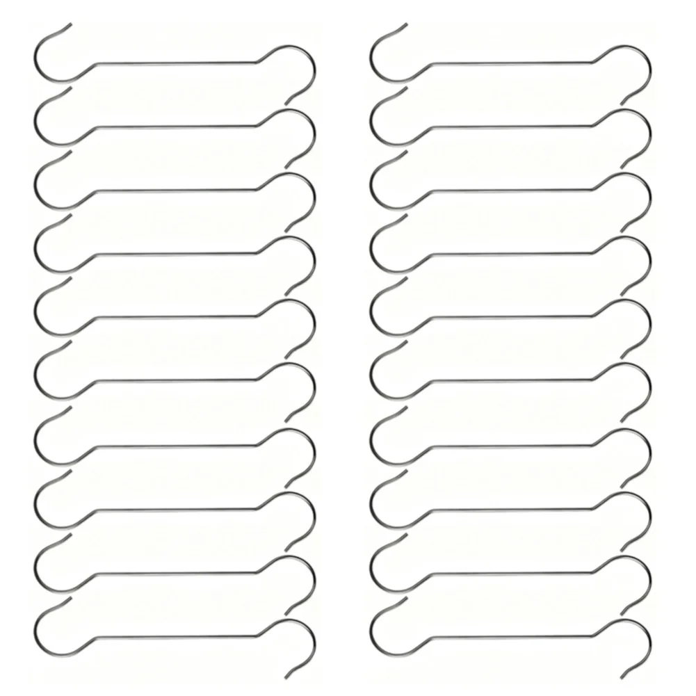 20 Pcs S Hooks for Flower Basket Bird Feeder Wind Chime Hanging Garden Decor Outdoor Indoor Metal 30cm 40cm Size