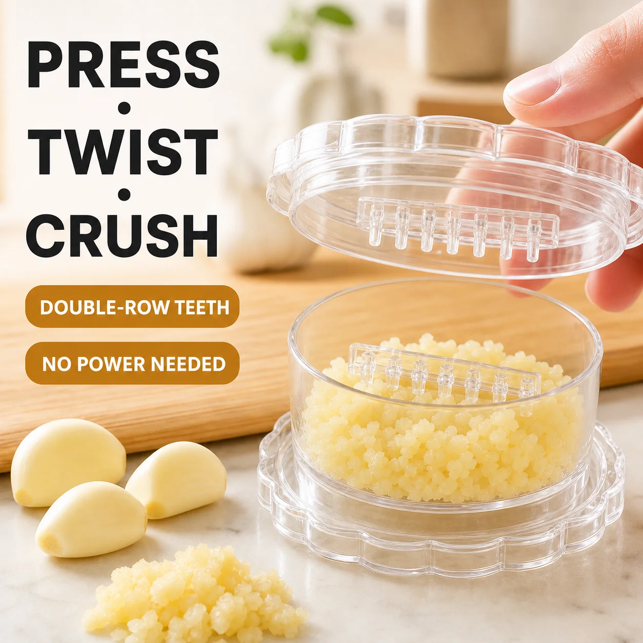 Camping Cooking Meals - Manual Garlic Crusher Press Twist Garlic