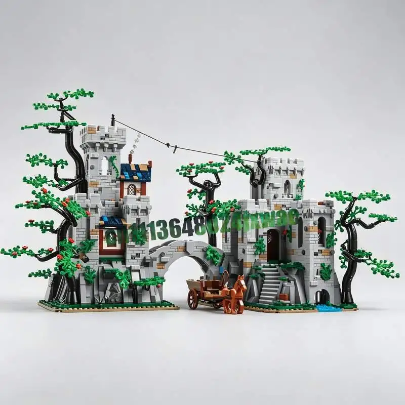 3396PCS Forest Stronghold Medieval Castle MOC Model Custom Puzzle Architecture DIY Creative Assembly Educational Blocks Toy Gift