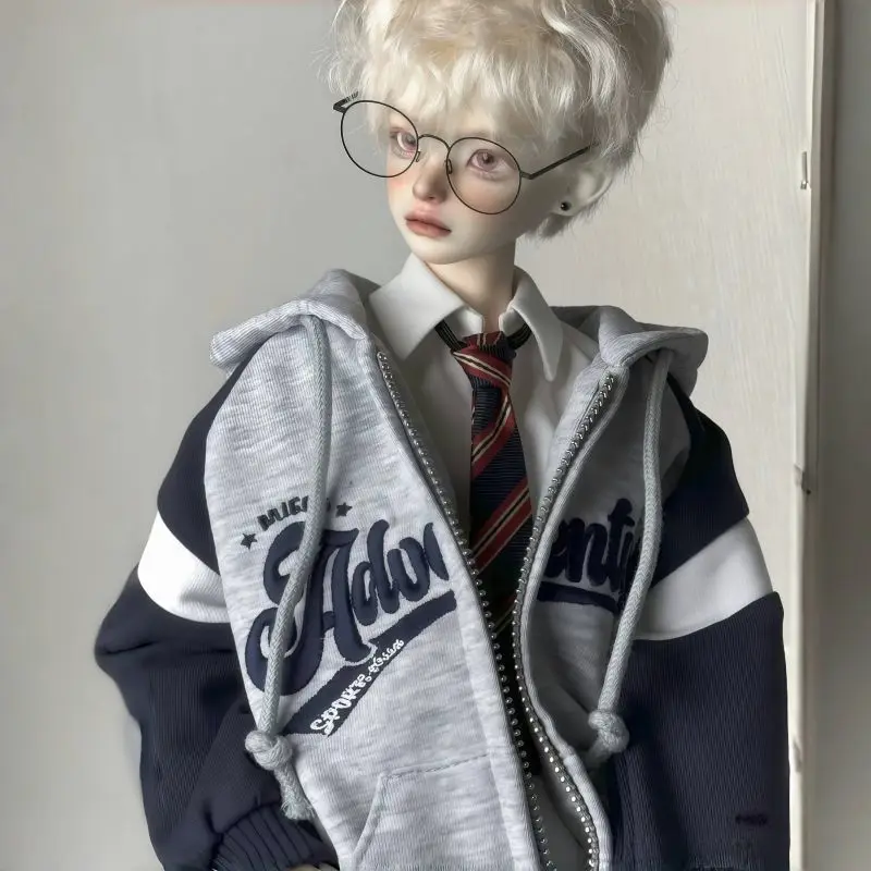 

1/4 Doll's Clothes Suit for 45cm Bjd Doll Baseball Jersey Hoodies Pants Jacket Toy Dress Up Play House Doll Accessories, No Doll