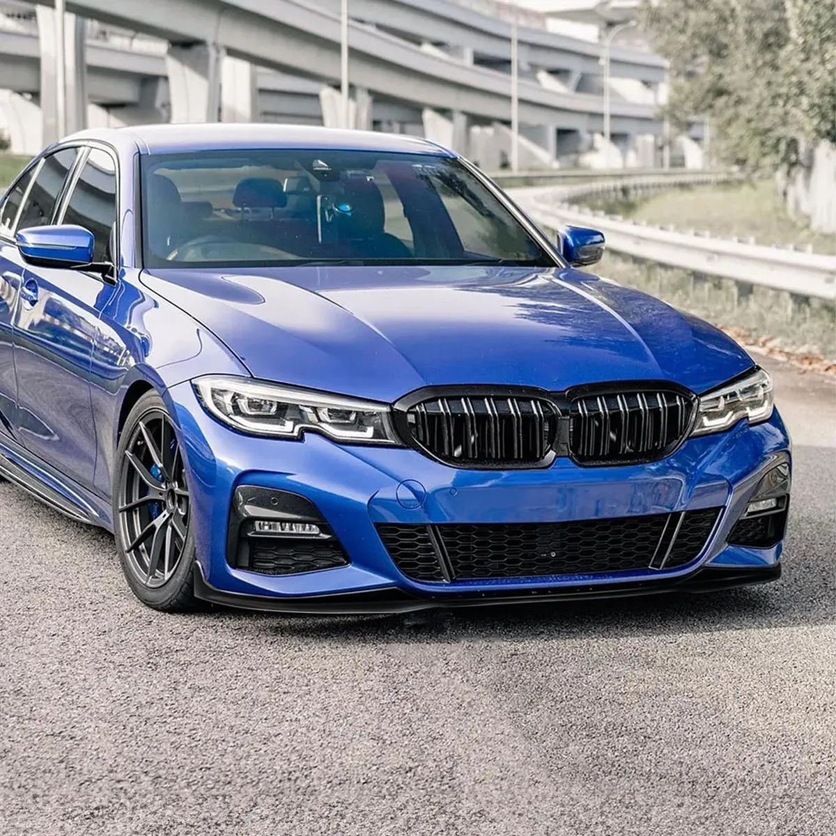 ل BMW G20 G21 G28 330i M340i 2019-2021 MP نمط الجبهة حافة مصد السيارة الفاصل مصدات السيارة الأمامية معدات الحماية اكسسوارات السيارات #5