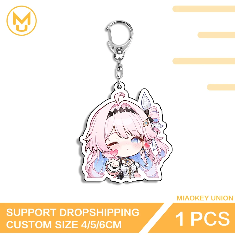 Denia Wuthering Waves Cute Treasure Keychain Exclusive Design Acrylic Key Chains Unique Versatile For Friends Key Ring Gifts