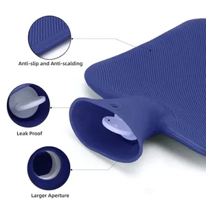 Heißwasserflasche mit Maschenabdeckung langlebiger Beutel für Schmerzlinderung Heiße und Kalttherapie Handheizung und Füße für Frauen 1L, 2L 6 Hauptverkäufe Sonnenschutz 1 Liter - №3