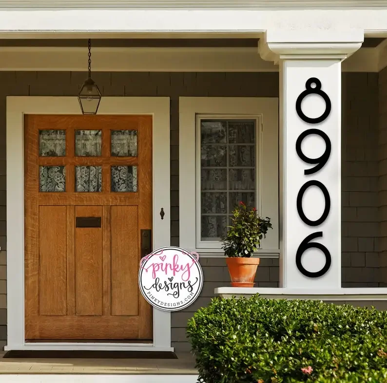 

Unique 12 Inch Metal House Numbers Letters Individual Modern Address Mid Century Style Outdoor Home Decor Marker