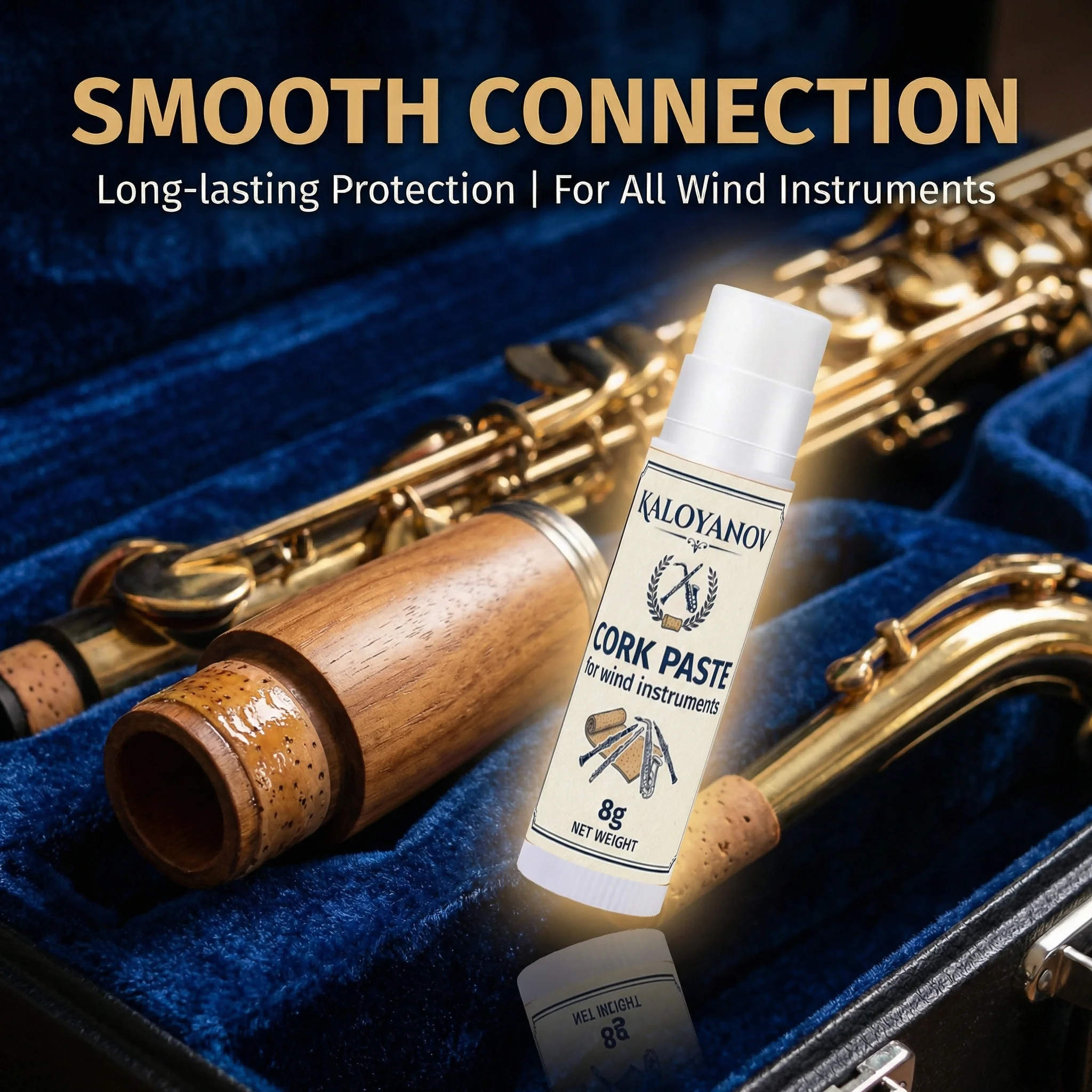 Professional Cork Grease Paste for Saxophone Clarinet Oboe Woodwind Maintenance Lubricant Protects Joints from Cracking