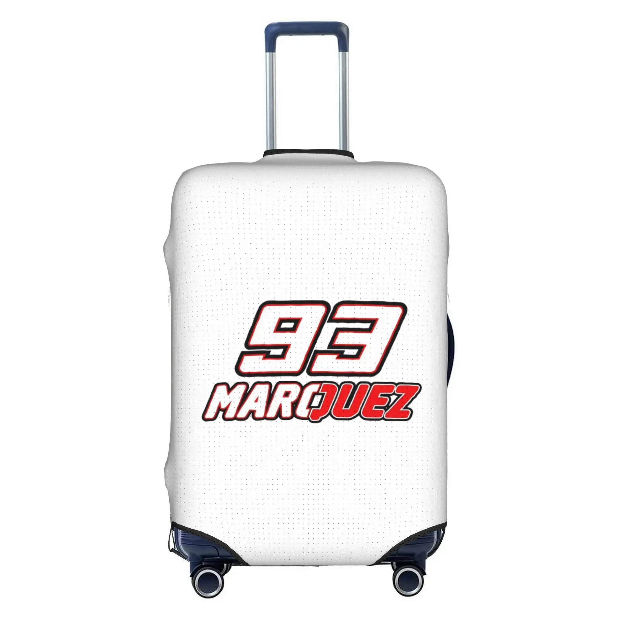 Custom Funny 93 Marquez Luggage Cover Protector Washable Motorcycle Racing Travel Suitcase Covers