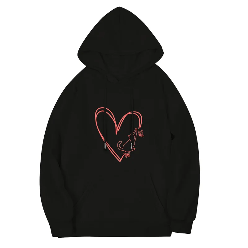 

hoodies women Love design Valentine's DayAutumn and winter women's sweatshirt Harajuku Esthetic sweatshirt hooded jumper